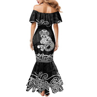 Te Reo Maori Tiki Inspired Art Family Matching Mermaid Dress and Hawaiian Shirt LT9 - Polynesian Pride
