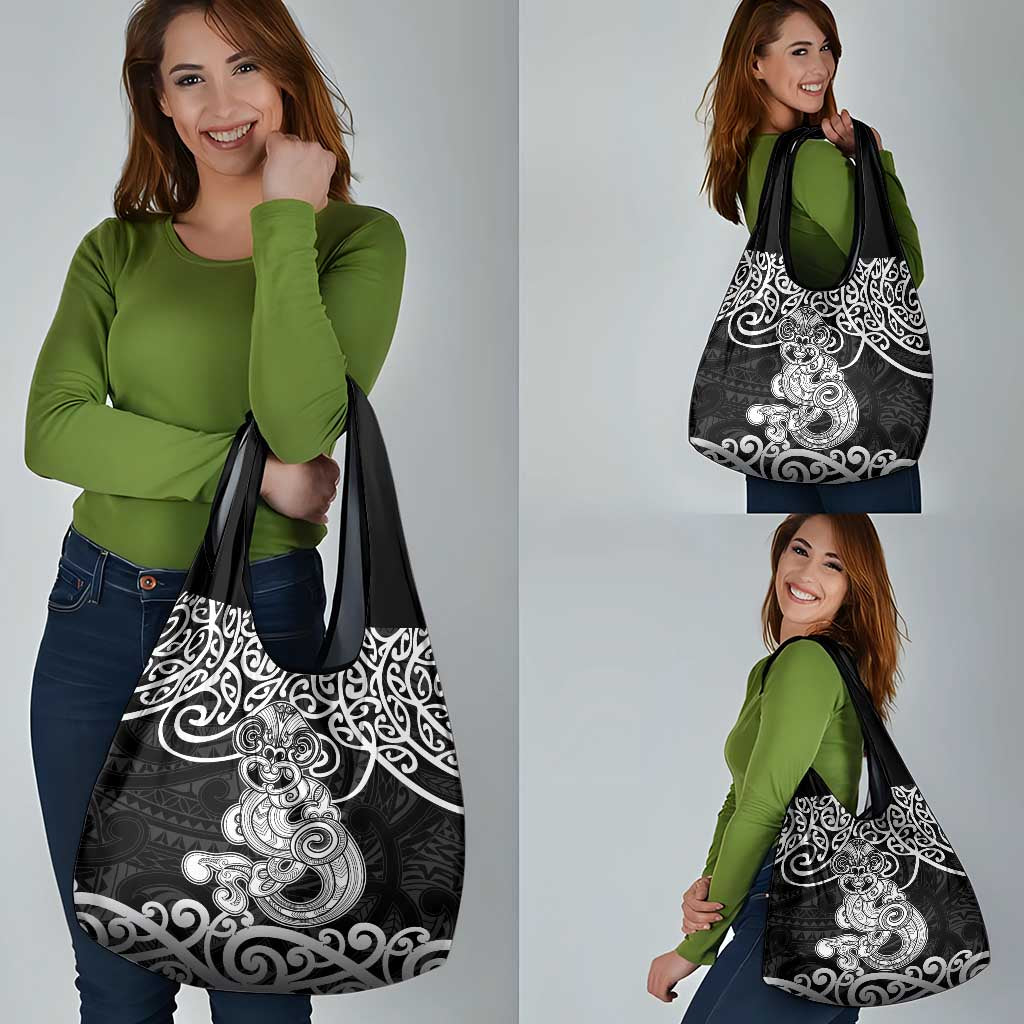 Te Reo Maori Tiki Inspired Art Grocery Bag