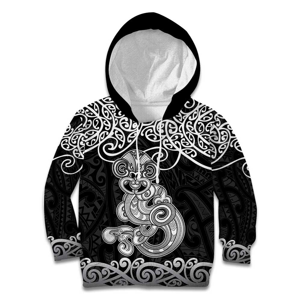 Te Reo Maori Tiki Inspired Art Kid Hoodie