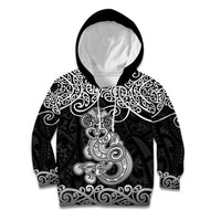Te Reo Maori Tiki Inspired Art Kid Hoodie