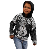 Te Reo Maori Tiki Inspired Art Kid Hoodie
