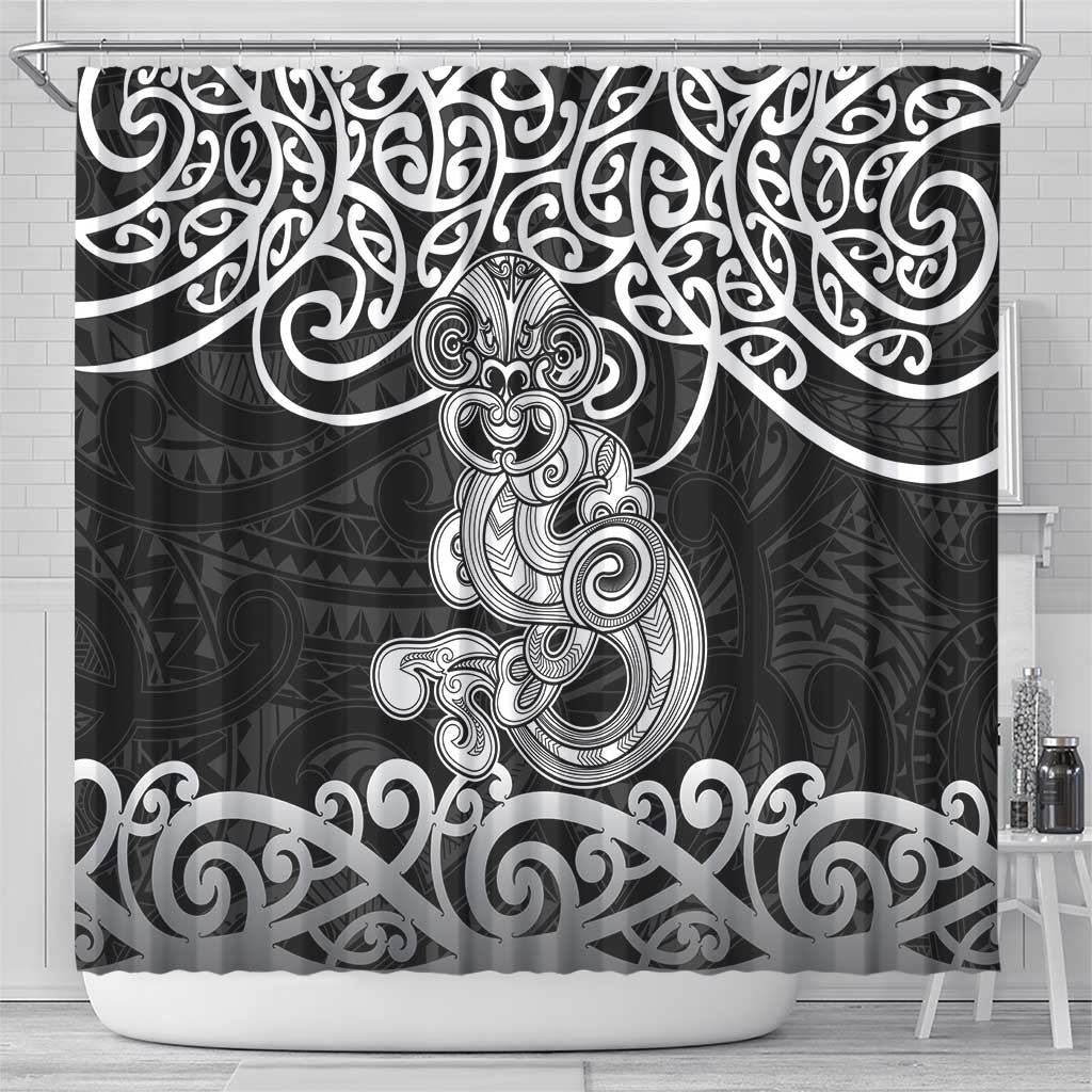 Te Reo Maori Tiki Inspired Art Shower Curtain LT9 - Polynesian Pride