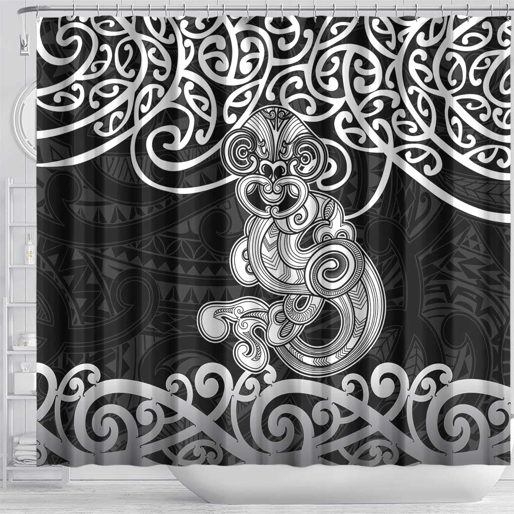 Te Reo Maori Tiki Inspired Art Shower Curtain LT9 - Polynesian Pride