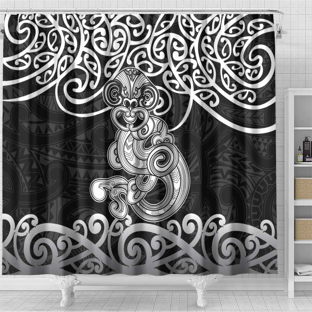 Te Reo Maori Tiki Inspired Art Shower Curtain LT9 - Polynesian Pride