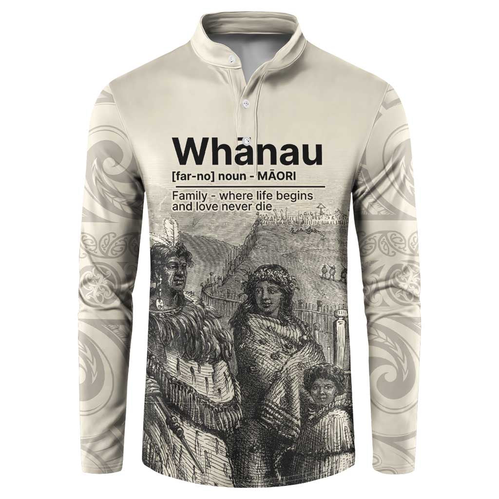 Whanau Maori Language Button Sweatshirt Te Reo Maori Inspired Art