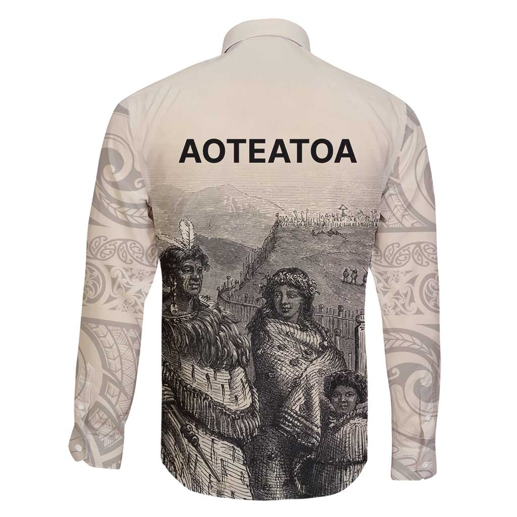 Whanau Maori Language Family Matching Long Sleeve Bodycon Dress and Hawaiian Shirt Te Reo Maori Inspired Art