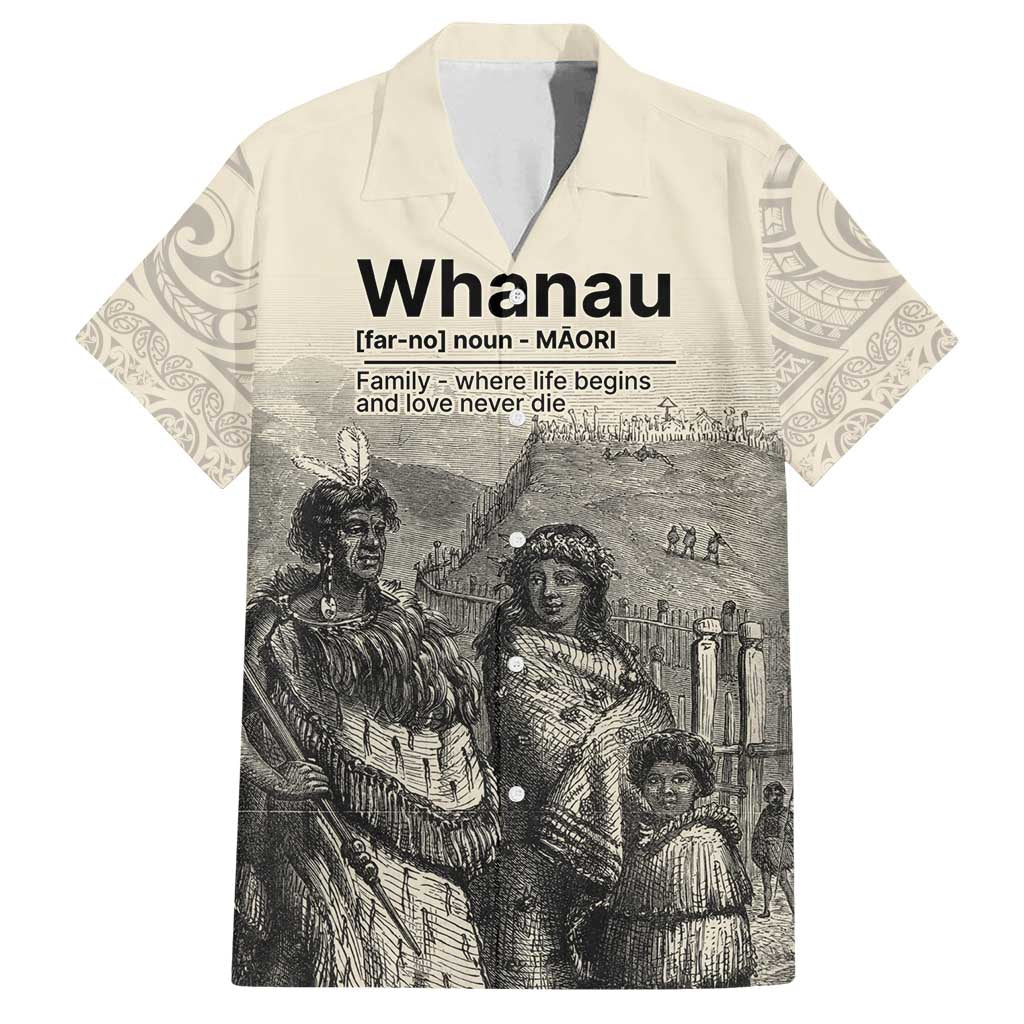 Whanau Maori Language Family Matching Summer Maxi Dress and Hawaiian Shirt Te Reo Maori Inspired Art