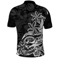 Polynesian Sunset Plumeria Polo Shirt Pacific Island Tribal Black Style LT9 - Polynesian Pride