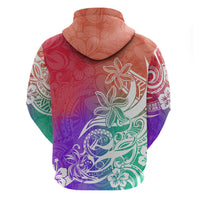 Polynesian Sunset Plumeria Hoodie Pacific Island Tribal Blossom Style LT9 - Polynesian Pride