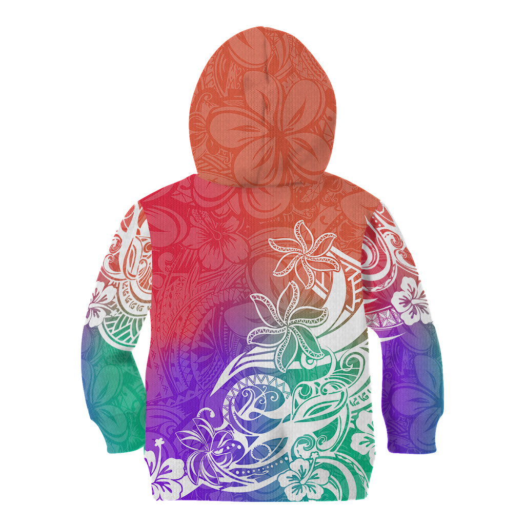Polynesian Sunset Plumeria Kid Hoodie Pacific Island Tribal Blossom Style LT9 - Polynesian Pride