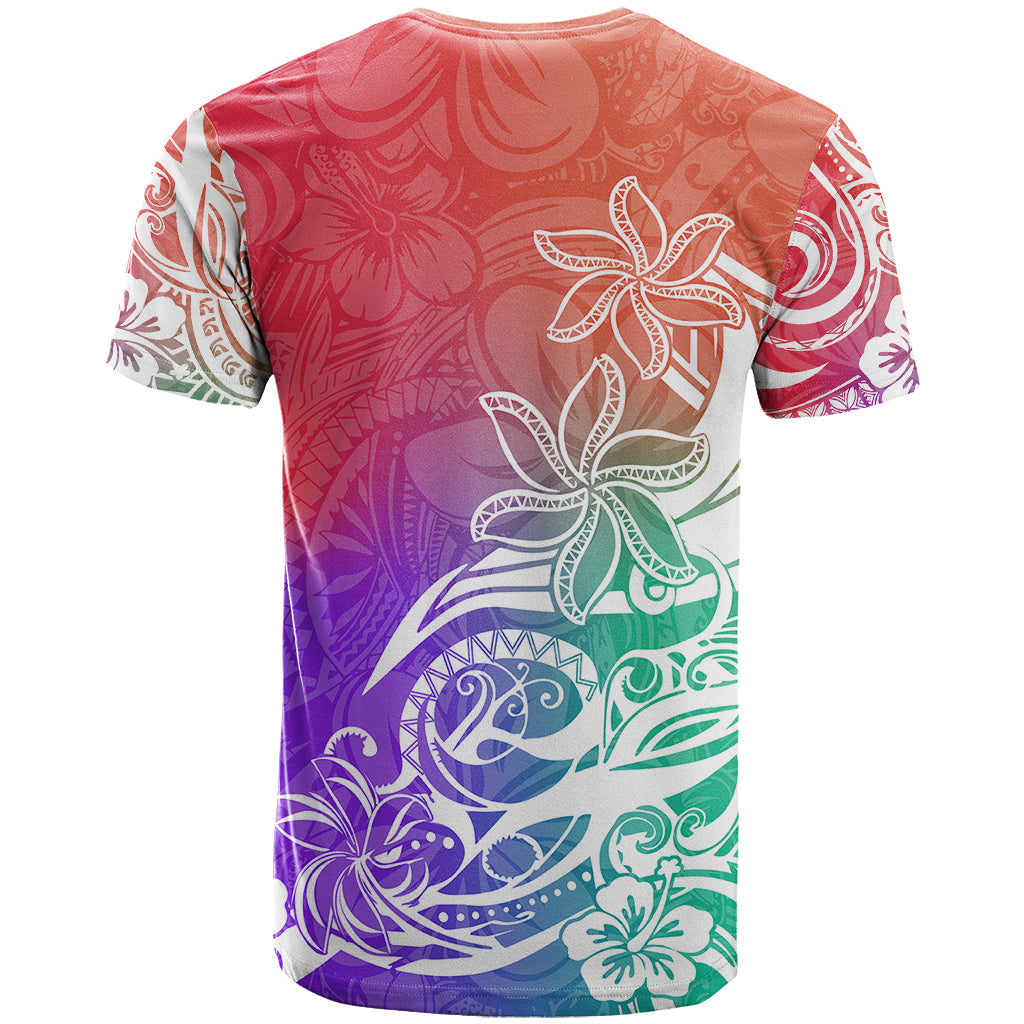 Polynesian Sunset Plumeria T Shirt Pacific Island Tribal Blossom Style LT9 - Polynesian Pride