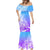 Polynesian Sunset Plumeria Mermaid Dress Pacific Island Tribal Blue Style LT9 - Polynesian Pride