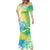 Polynesian Sunset Plumeria Mermaid Dress Pacific Island Tribal Green Style LT9 - Polynesian Pride