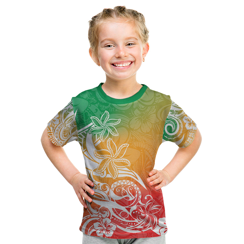 Polynesian Sunset Plumeria Kid T Shirt Pacific Island Tribal Reggae Style LT9 Reggae - Polynesian Pride