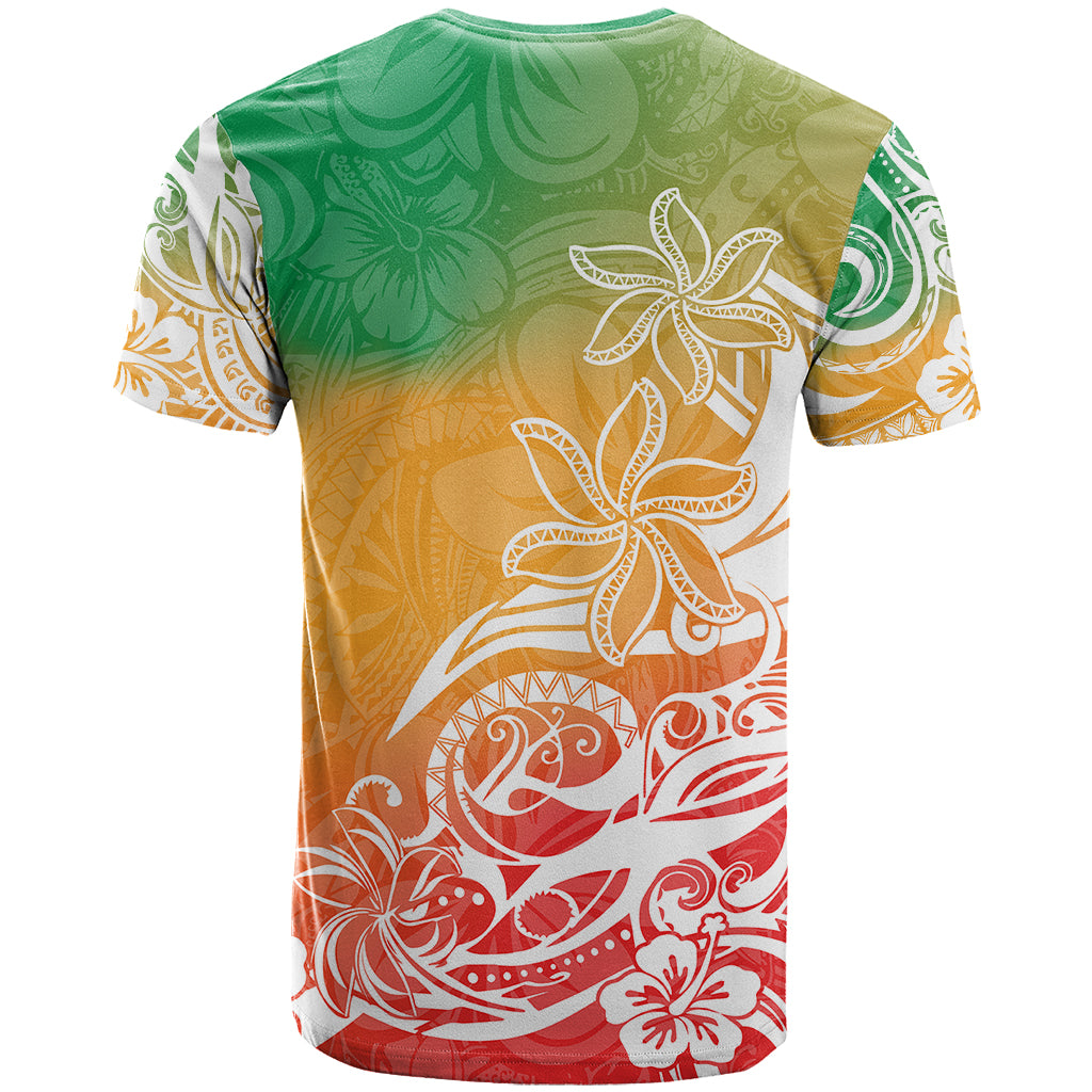 Polynesian Sunset Plumeria T Shirt Pacific Island Tribal Reggae Style LT9 - Polynesian Pride