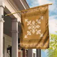 Hawaiian Quilt Block Design Garden Flag Gold Hawaii Culture Motifs LT9 House Flag Gold - Polynesian Pride