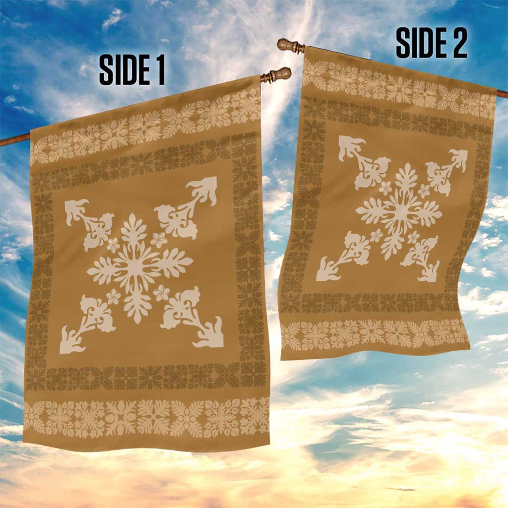 Hawaiian Quilt Block Design Garden Flag Gold Hawaii Culture Motifs LT9 - Polynesian Pride
