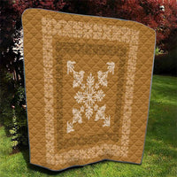 Hawaiian Quilt Block Design Quilt Gold Hawaii Culture Motifs - Polynesian Pride