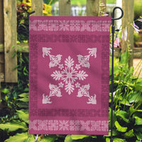 Hawaiian Quilt Block Design Garden Flag Pink Hawaii Culture Motifs LT9 Garden Flag Pink - Polynesian Pride