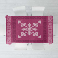 Hawaiian Quilt Block Design Tablecloth Pink Hawaii Culture Motifs - Polynesian Pride