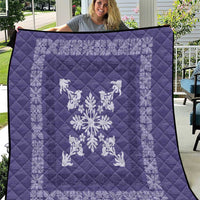 Hawaiian Quilt Block Design Quilt Purple Hawaii Culture Motifs - Polynesian Pride