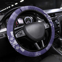 Hawaiian Quilt Block Design Steering Wheel Cover Purple Hawaii Culture Motifs - Polynesian Pride