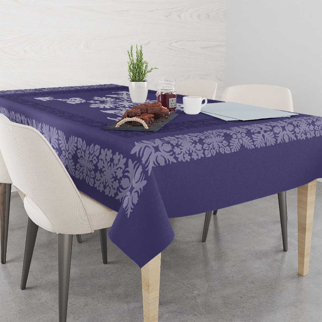 Hawaiian Quilt Block Design Tablecloth Purple Hawaii Culture Motifs - Polynesian Pride