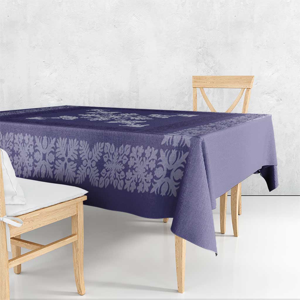 Hawaiian Quilt Block Design Tablecloth Purple Hawaii Culture Motifs - Polynesian Pride