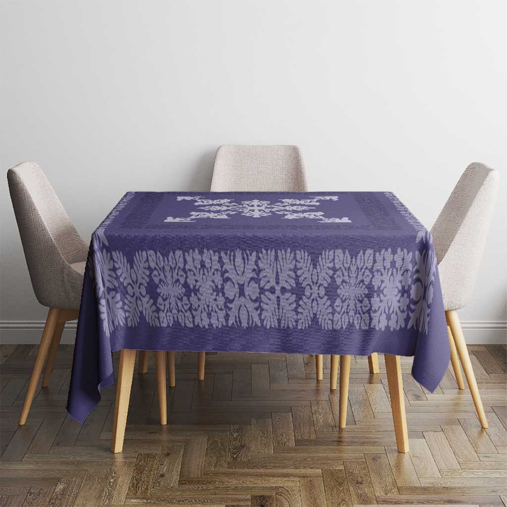 Hawaiian Quilt Block Design Tablecloth Purple Hawaii Culture Motifs - Polynesian Pride