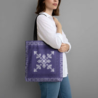 Hawaiian Quilt Block Design Tote Bag Purple Hawaii Culture Motifs LT9 - Polynesian Pride