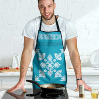 Hawaiian Quilt Block Design Apron Teal Hawaii Culture Motifs - Polynesian Pride