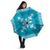 Hawaiian Quilt Block Design Umbrella Teal Hawaii Culture Motifs - Polynesian Pride