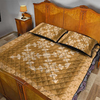Hawaiian Quilt Pattern Quilt Bed Set Gold Hawaii Culture Tropical - Polynesian Pride