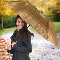 Hawaiian Quilt Pattern Umbrella Gold Hawaii Culture Tropical - Polynesian Pride