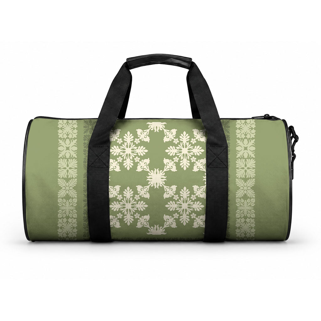 Hawaiian Quilt Pattern Duffle Bag Lime Hawaii Culture Tropical LT9 One size Lime - Polynesian Pride