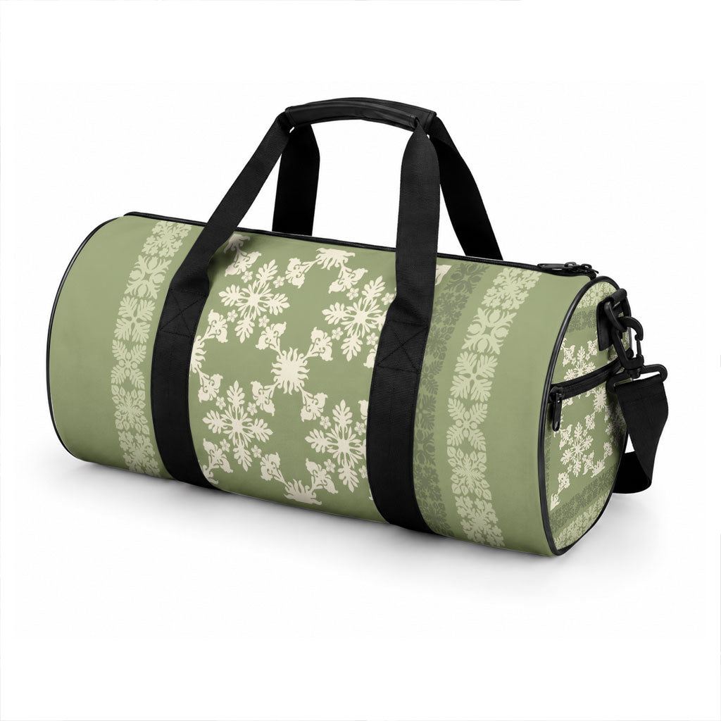 Hawaiian Quilt Pattern Duffle Bag Lime Hawaii Culture Tropical LT9 - Polynesian Pride