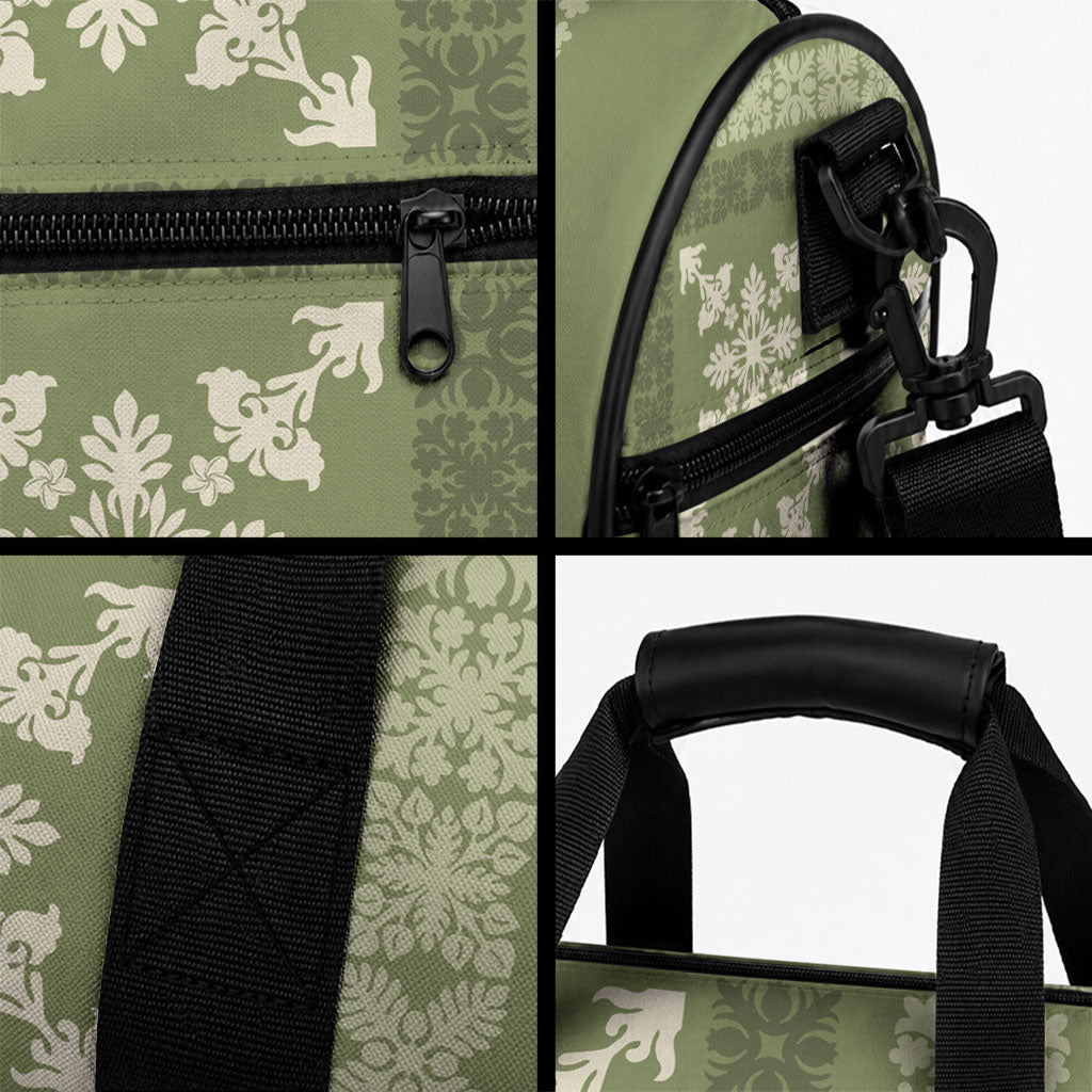 Hawaiian Quilt Pattern Duffle Bag Lime Hawaii Culture Tropical LT9 - Polynesian Pride