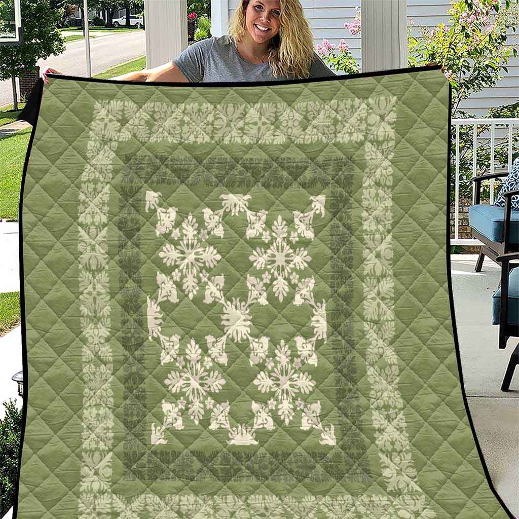 Hawaiian Quilt Pattern Quilt Lime Hawaii Culture Tropical - Polynesian Pride
