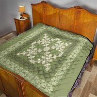 Hawaiian Quilt Pattern Quilt Lime Hawaii Culture Tropical - Polynesian Pride