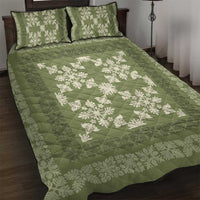 Hawaiian Quilt Pattern Quilt Bed Set Lime Hawaii Culture Tropical - Polynesian Pride