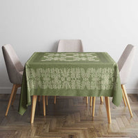 Hawaiian Quilt Pattern Tablecloth Lime Hawaii Culture Tropical - Polynesian Pride