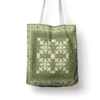 Hawaiian Quilt Pattern Tote Bag Lime Hawaii Culture Tropical LT9 - Polynesian Pride