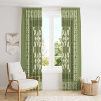 Hawaiian Quilt Pattern Window Curtain Lime Hawaii Culture Tropical LT9 - Polynesian Pride