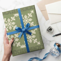 Hawaiian Quilt Pattern Wrapping Paper Lime Hawaii Culture Tropical - Polynesian Pride