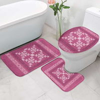 Hawaiian Quilt Pattern Bathroom Set Pink Hawaii Culture Tropical - Polynesian Pride