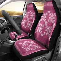Hawaiian Quilt Pattern Car Seat Cover Pink Hawaii Culture Tropical - Polynesian Pride