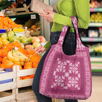 Hawaiian Quilt Pattern Grocery Bag Pink Hawaii Culture Tropical LT9 - Polynesian Pride