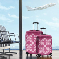 Hawaiian Quilt Pattern Luggage Cover Pink Hawaii Culture Tropical - Polynesian Pride
