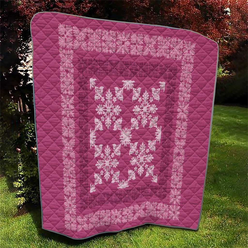 Hawaiian Quilt Pattern Quilt Pink Hawaii Culture Tropical - Polynesian Pride
