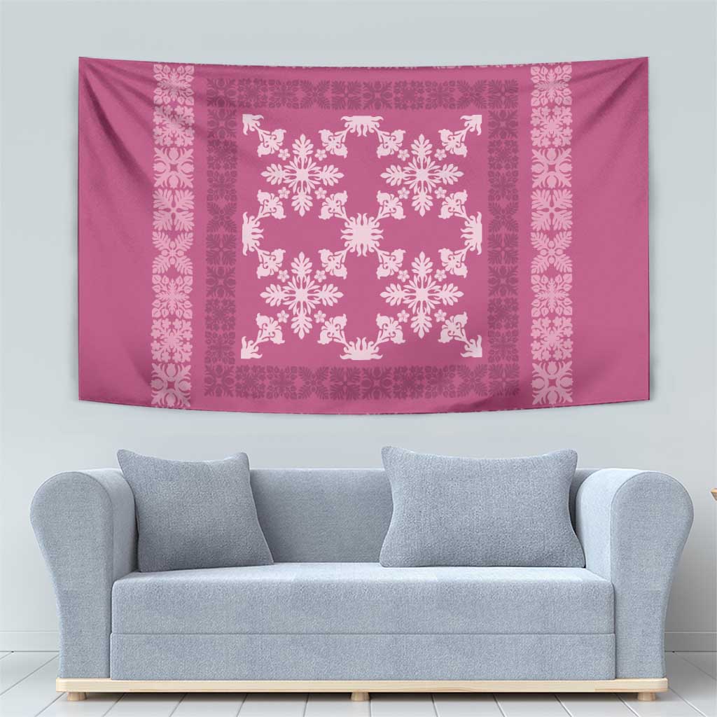 Hawaiian Quilt Pattern Tapestry Pink Hawaii Culture Tropical LT9 - Polynesian Pride